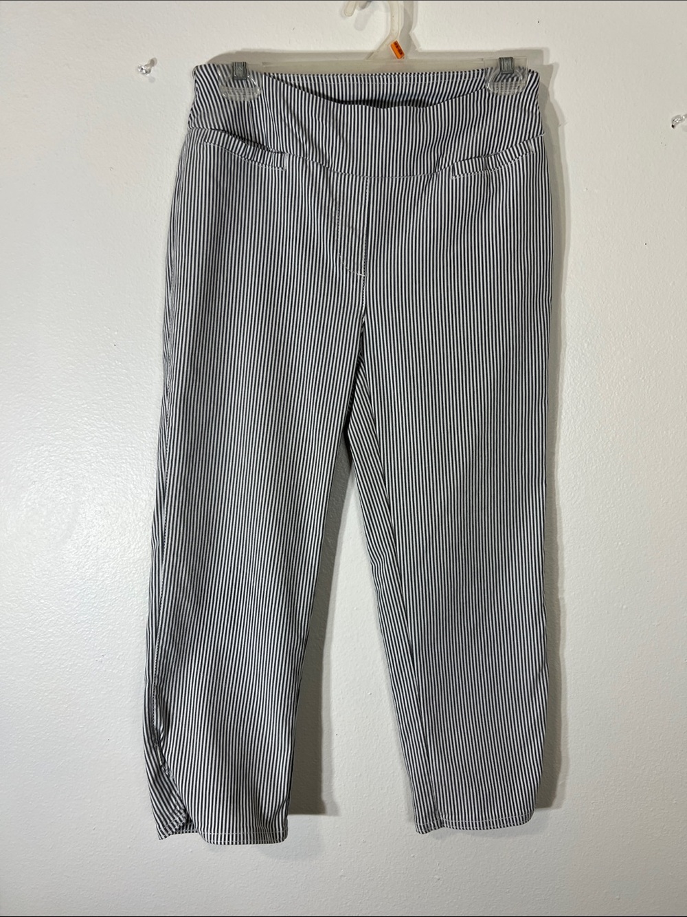 Westbound Black & White Pinstripe Capris